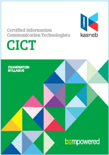 CICT notes, CICT Revision kits, PART I, SECTION 1, Introduction to Computing, Computer Applications – Practical, Entrepreneurship and Communication, SECTION 2, Operating Systems – Practical, Principles of Accounting, Computer Support and Maintenance, PART II, SECTION 3, Database Systems, System Analysis and Design, Structured Programming, SECTION 4, Object Oriented Programming, Web design and e-Commerce, Data Communication and Computer Networks (Practical), PART III, SECTION 5, Strategy, Governance and Ethics, Software Engineering, Mobile Application Development, SECTION 6, Systems Security, Information Systems Project Management, Research Methods