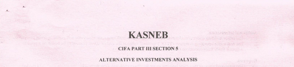 Alternative Investment Analysis notes and past papers