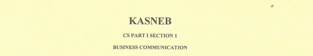 Business communication notes and past papers