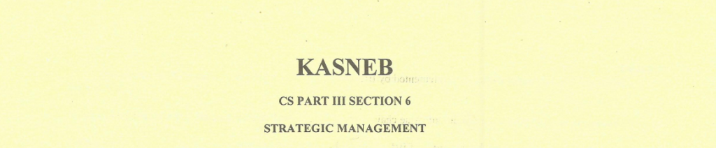 Strategic management notes and past papers